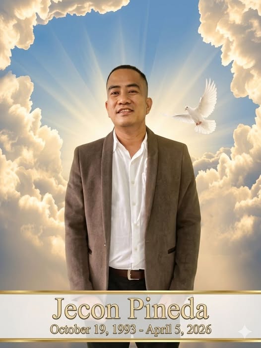 Jecon Pineda, Oboituary, Death: In Loving Memory of Jecon Pineda,